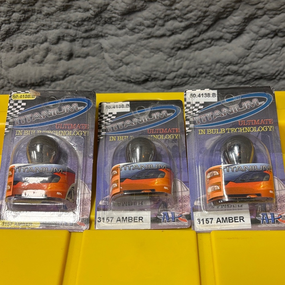 Titanium Amber Automotive Replacement Bulbs - 3 Packs 3157 Amber